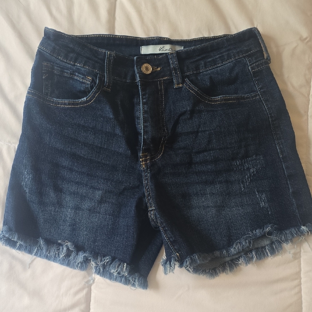 KanCan Denim Frayed Hem Women Shorts SIZE 26